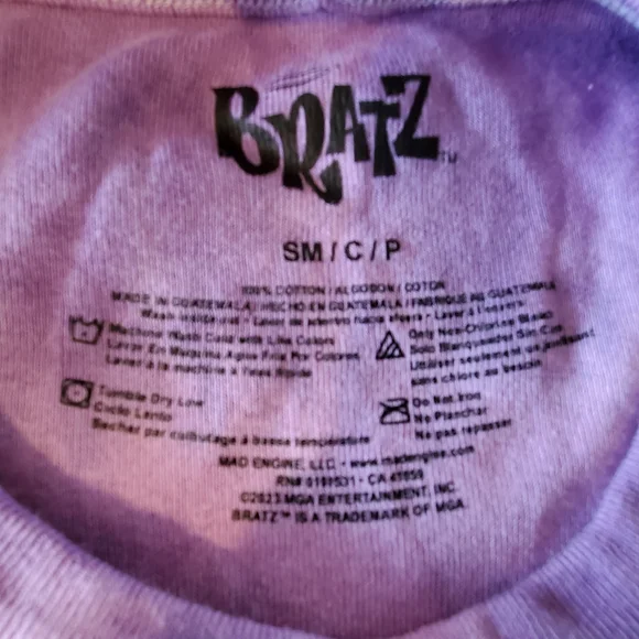 Women's Bratz Shasha Short Sleeve Graphic  T-Shirt - Lavender SM - Picture 5 of 5